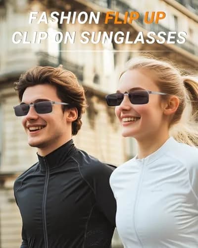 TERAISE Clip On Polarized Sunglasses for Men & Women | 13.6 cm (5.35 inches) Total Width thumbnail 2