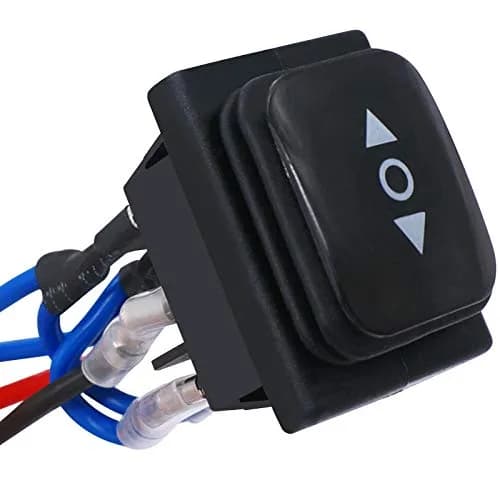 TWTADE Waterproof Momentary Polarity Reverse Switch for DC Motors 12V 10A | 6 Pin 3 Position ON-Off-ON Rocker Toggle thumbnail 1