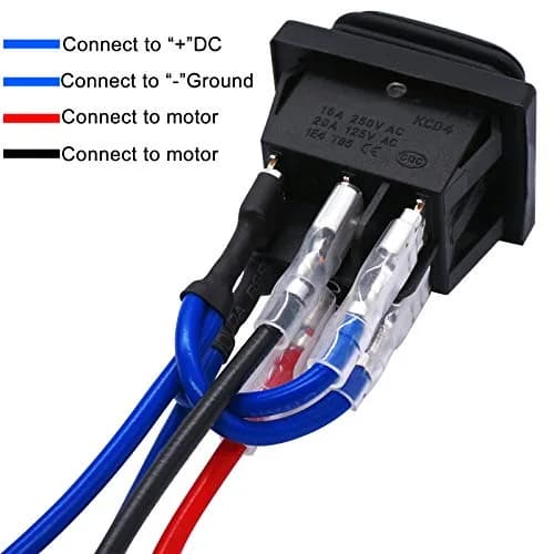 TWTADE Waterproof Momentary Polarity Reverse Switch for DC Motors 12V 10A | 6 Pin 3 Position ON-Off-ON Rocker Toggle thumbnail 4