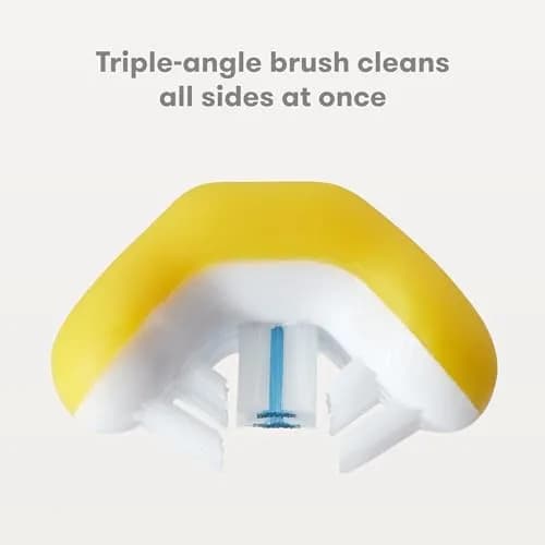 Frida Baby Training Toothbrush Toddlers 18-24 Months Yellow | Triple Angle Bristles for Complete Clean thumbnail 3