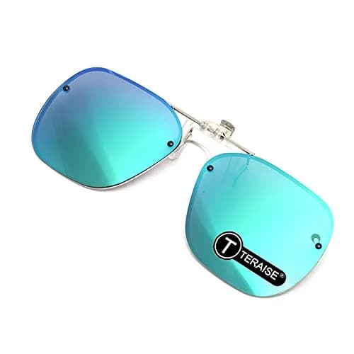 TERAISE Clip On Sunglasses for Prescription Glasses, Polarized UV400 Anti-Glare 60mm (2.36 inches) | HD Polarized Lenses for Driving thumbnail 1