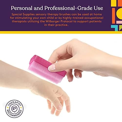 Special Supplies Sensory Therapy Brushes (12-Pack, Colored) | Soft Flexible Bristles for Kids & Adults thumbnail 6