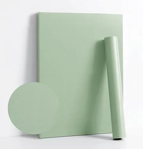 Dimoon Light Green Peel and Stick Wallpaper 44.96 cm (17.7") x 6 m (236") | Textured Solid Color for Walls & Furniture thumbnail 1