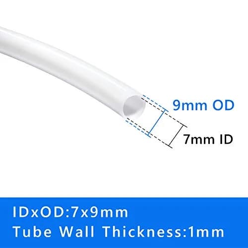 Quickun PTFE Teflon Tubing Tube 7mm ID x 9mm OD x 10ft | Flexible High-Temp Industrial Hose thumbnail 2