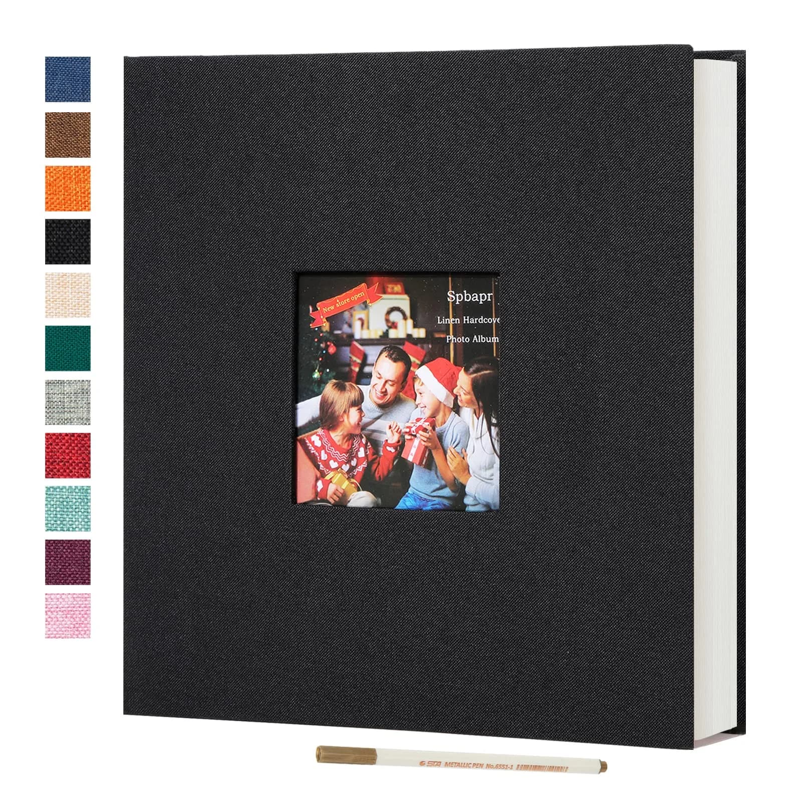 Spbapr Photo Album 11x10.6 in | Linen Cover DIY Scrapbook with 40 Blank Pages - main product image