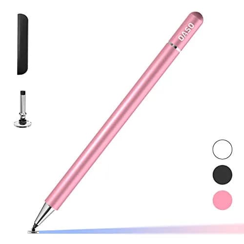 OASO Pink Capacitive Disc Stylus Pen | Universal Touch Screen Compatibility for Tablets & Phones thumbnail 1