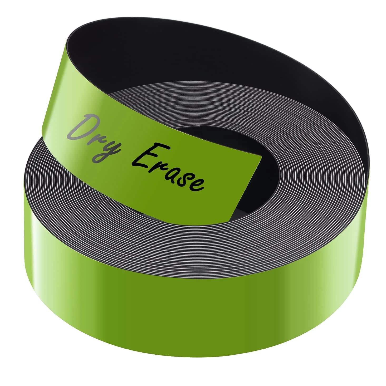LLPT Dry Erase Magnetic Label Strips 1" x 26 Ft (30.48 cm x 7.93 m) Green | Reusable & Mess-Free Organization - main product image