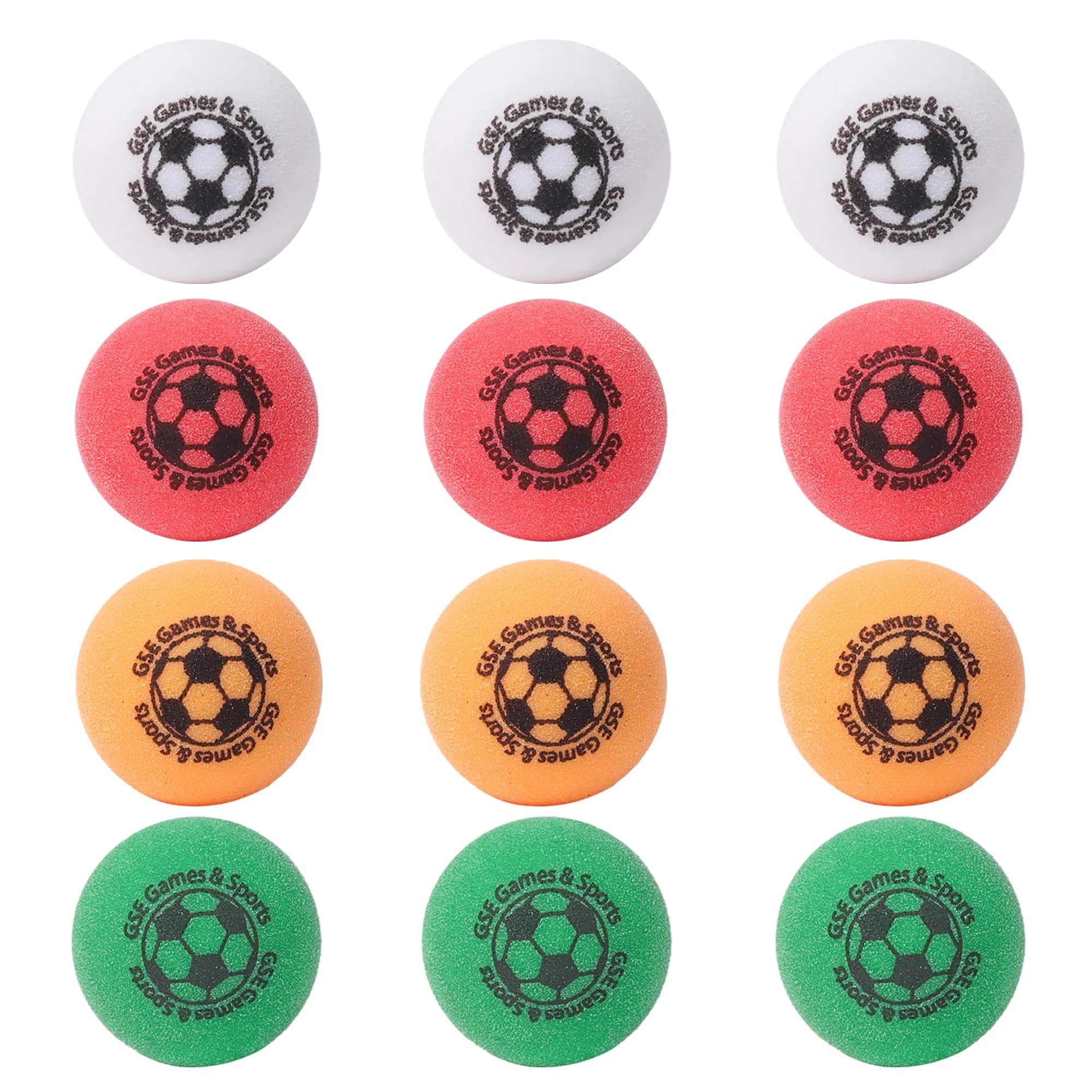 GSE Games & Sports Expert Replacement Foosball Balls, 35mm (1.38"), Red, 3-Pack | Durable, Control-Enhancing Mini Soccer Balls — Multicolors