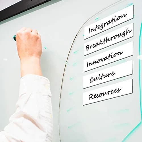 LLPT Dry Erase Magnetic Label Strips 1” x 26 Ft (2.54cm x 7.92m) | White, Reusable, Cutable thumbnail 4
