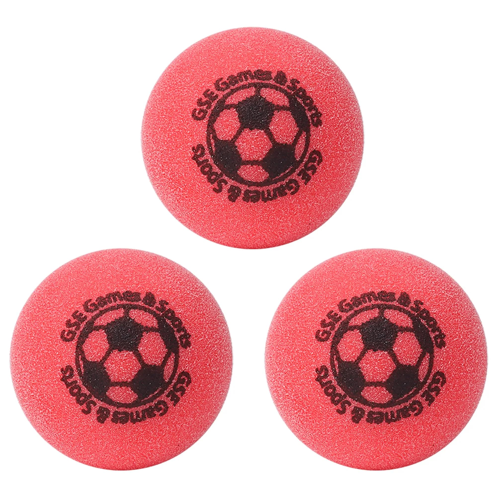 GSE Games & Sports Expert Replacement Foosball Balls, 35mm (1.38"), Red, 3-Pack | Durable, Control-Enhancing Mini Soccer Balls — Red