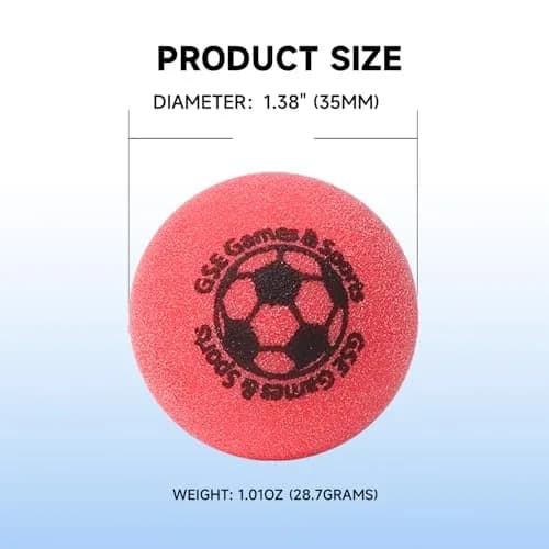 GSE Games & Sports Expert Replacement Foosball Balls, 35mm (1.38"), Red, 3-Pack | Durable, Control-Enhancing Mini Soccer Balls thumbnail 5