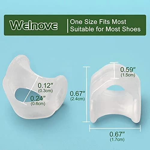Welnove Gel Toe Separator Small Toe Cushions Pack of 12 | Prevents Rubbing & Reduces Pressure thumbnail 2