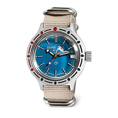 VOSTOK Amphibia 420059 Diver Watch 40mm Stainless Steel | 200m Water Resistance, Automatic thumbnail 1
