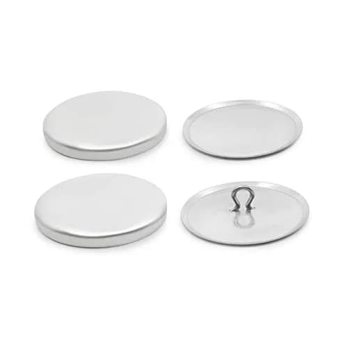 Dritz 1-1/8" Craft Cover Buttons & Tools, 48 Sets, Nickel | Bulk Pack Sewing Buttons thumbnail 3