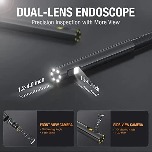 Teslong Endoscope Replacement Cable with Light, Dual Lens Waterproof Probe 5.5mm/0.21inch | Compatible with NTS500, NTS300 thumbnail 3