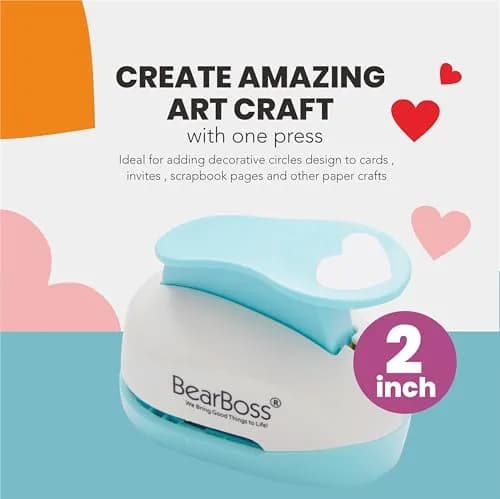 BearBoss 6-Shape Craft Hole Punch Set | 1-Inch Punch Diameter thumbnail 3