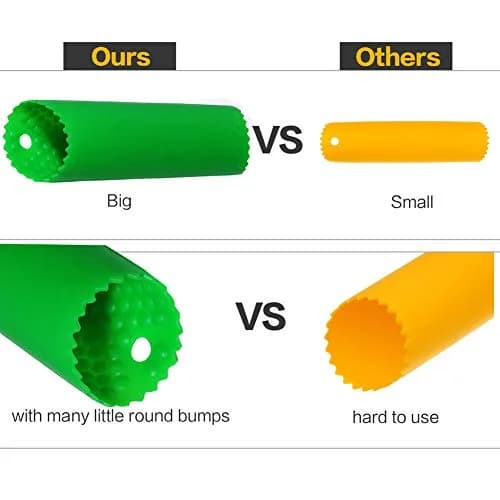 Sinnsally Silicone Garlic Peeler Roller Keeper Green | Easy Quick Garlic Peeling Kitchen Tool thumbnail 5