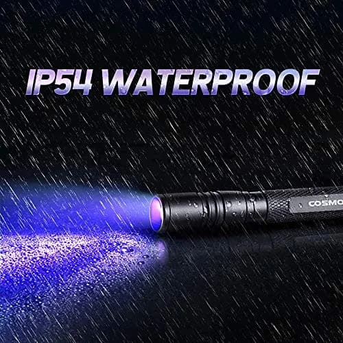 COSMOING 395nm Zoomable UV Blacklight Flashlight 3-Pack | Detects Invisible Pet Stains & Counterfeit Ink thumbnail 4