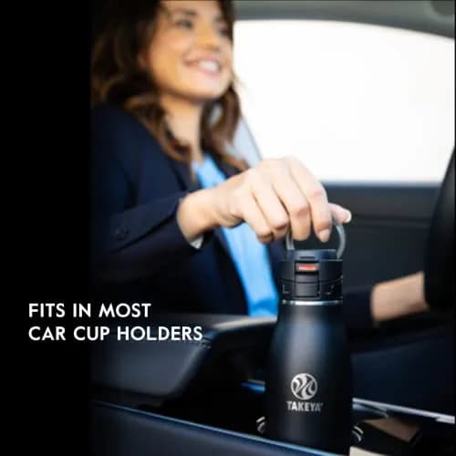Takeya Traveler Stainless Steel Travel Coffee Mug with Flip-Lock Lid (25 oz, Onyx) | Leakproof Insulated Mug for Coffee & Tea thumbnail 3