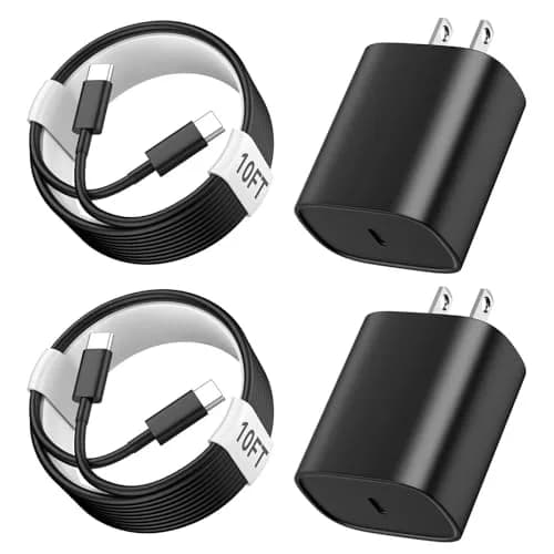Ubearkk Phone 17 16 15 Charger Fast Charging | 20W USB C Wall Adapter with 10FT Cable thumbnail 1