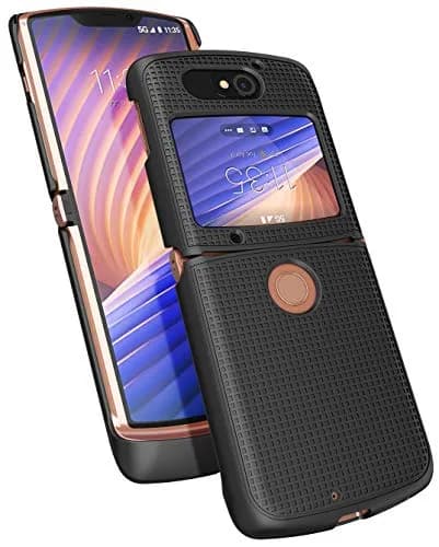 Nakedcellphone Black Grid Series Flip Phone Case for Motorola RAZR 5G (2020) | Slim Hard Shell Cover thumbnail 4