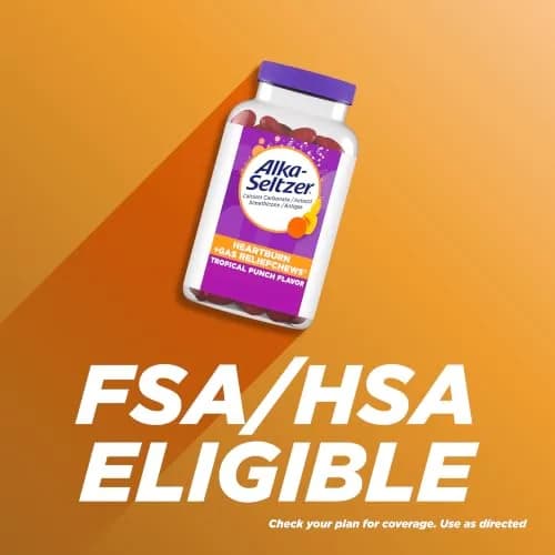 Alka-Seltzer Heartburn + Gas ReliefChews Tropical Punch 180 Count (6.35 oz / 180 g) | Fast Relief for Heartburn, Gas, and Bloating thumbnail 9