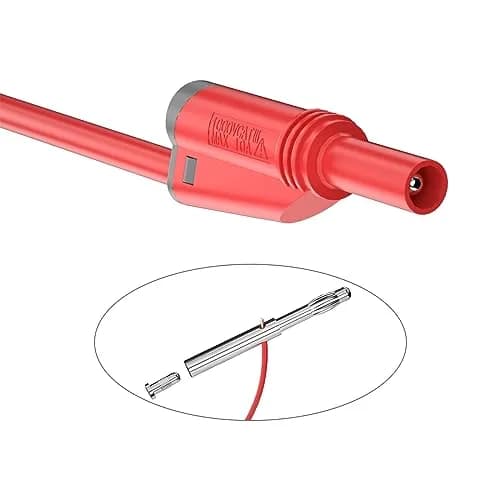 Goupchn 4mm Stackable Shrouded Banana Plugs, Red Black 10PCS | Solderless Screw Fixation, DIY Connectors thumbnail 5