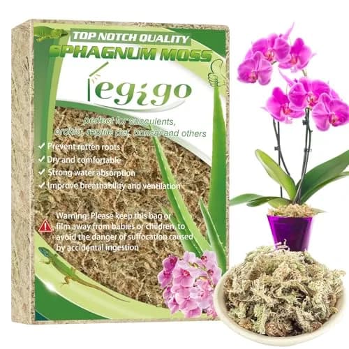 Legigo 4 QT Natural Sphagnum Moss Potting Mix | Moisture-Retentive for Orchids & Carnivorous Plants thumbnail 1