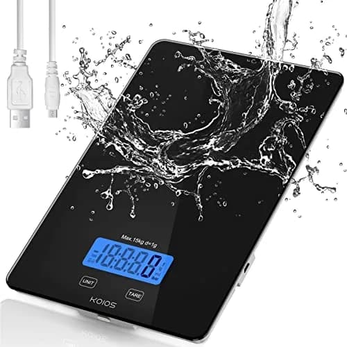 KOIOS Black 33lb (15kg) Digital Kitchen Scale | Precision Weighing for Baking & Cooking thumbnail 2