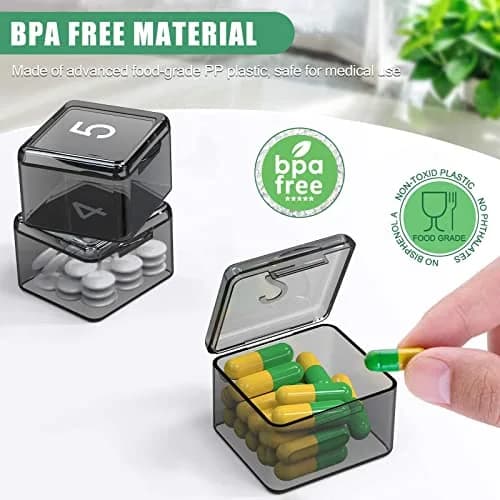 DOHIMGIO 30-Day Monthly Pill Organizer Box with Large Compartments | Squeeze-to-Open Design thumbnail 3
