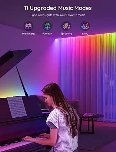 Govee 65.6ft (20m) RGBIC LED Strip Lights | Smart App Control for Bedroom, Party, and Room Decor thumbnail 4
