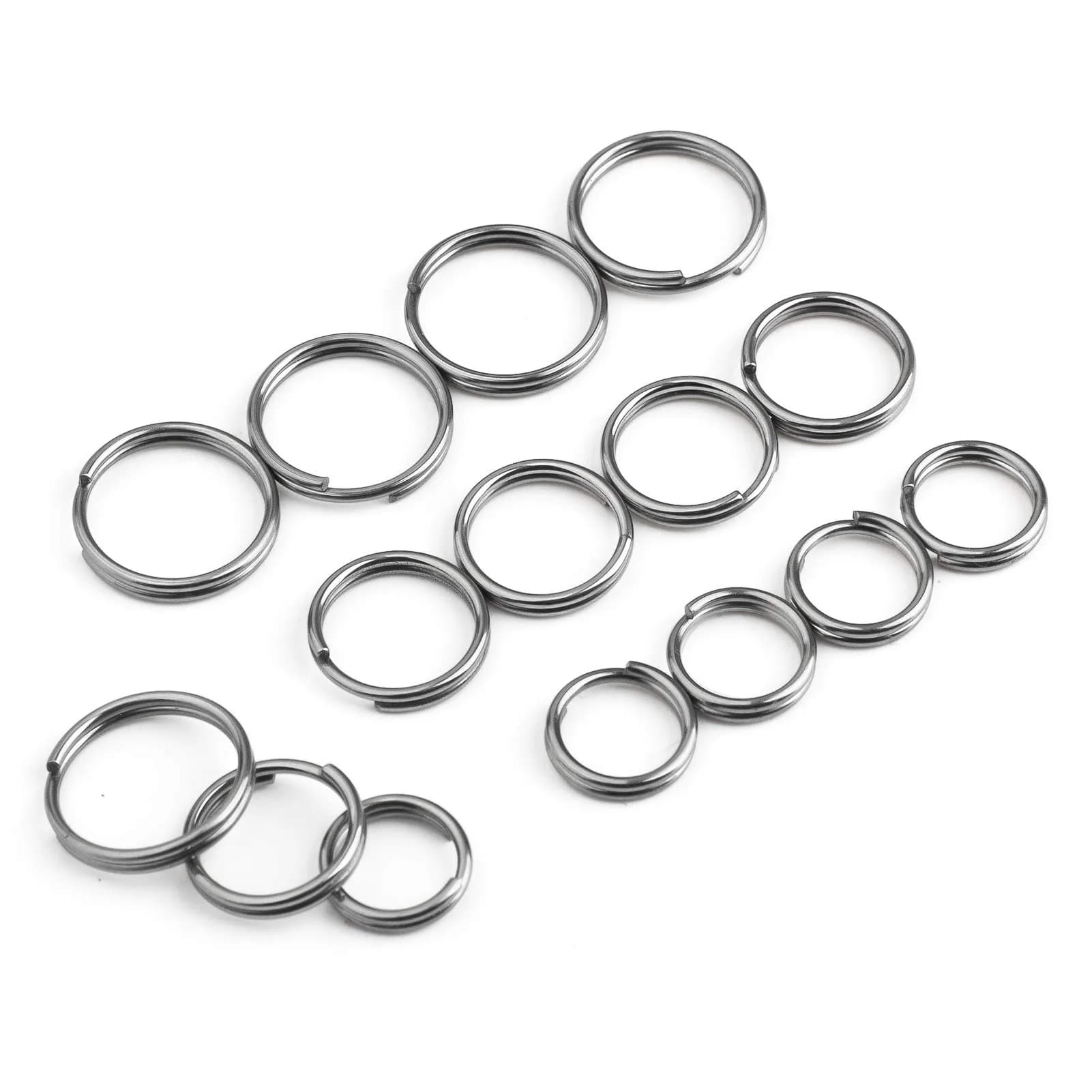 FEGVE TC4 Titanium Small Split Key Rings | Corrosion-Resistant Jewelry DIY Accessory