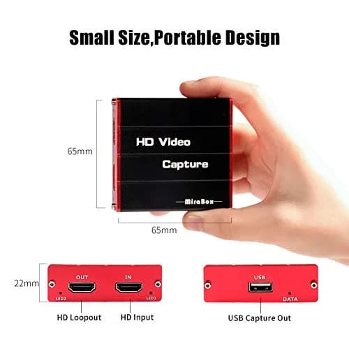 Mirabox HSV320 USB 3.0 HDMI Capture Card 1080p 60FPS | Zero Latency HDMI Passthrough for PC and Gaming Consoles thumbnail 6