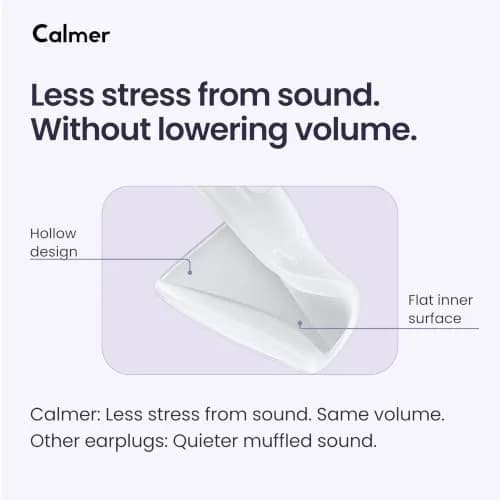 FLARE AUDIO Calmer | Noise Reducing Ear Plugs Alternative | In-Ear, Translucent, Silicone, One Size thumbnail 3