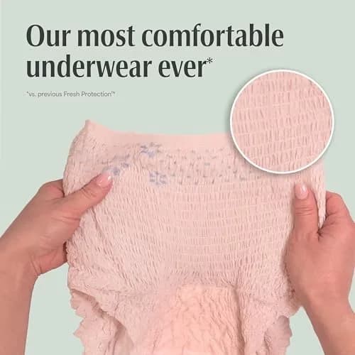 Depend Fresh Protection Adult Diapers for Women XXL | Ultra-Absorbent, Odorless Comfort thumbnail 6