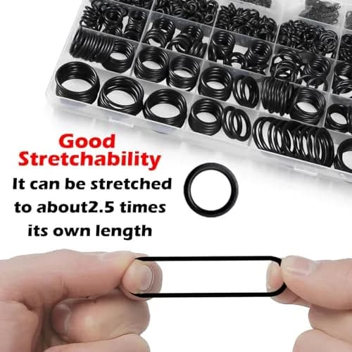 ZDBB 1010 Pcs Rubber O Ring Kit 22 Metric Sizes | Oil & Heat Resistant Nitrile Rubber Assortment thumbnail 5