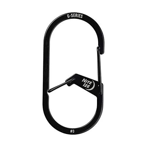 Nite IZE GS3-01-R6 G-Series Dual Chamber Carabiner, Size #3 1-Pack, Black thumbnail 2