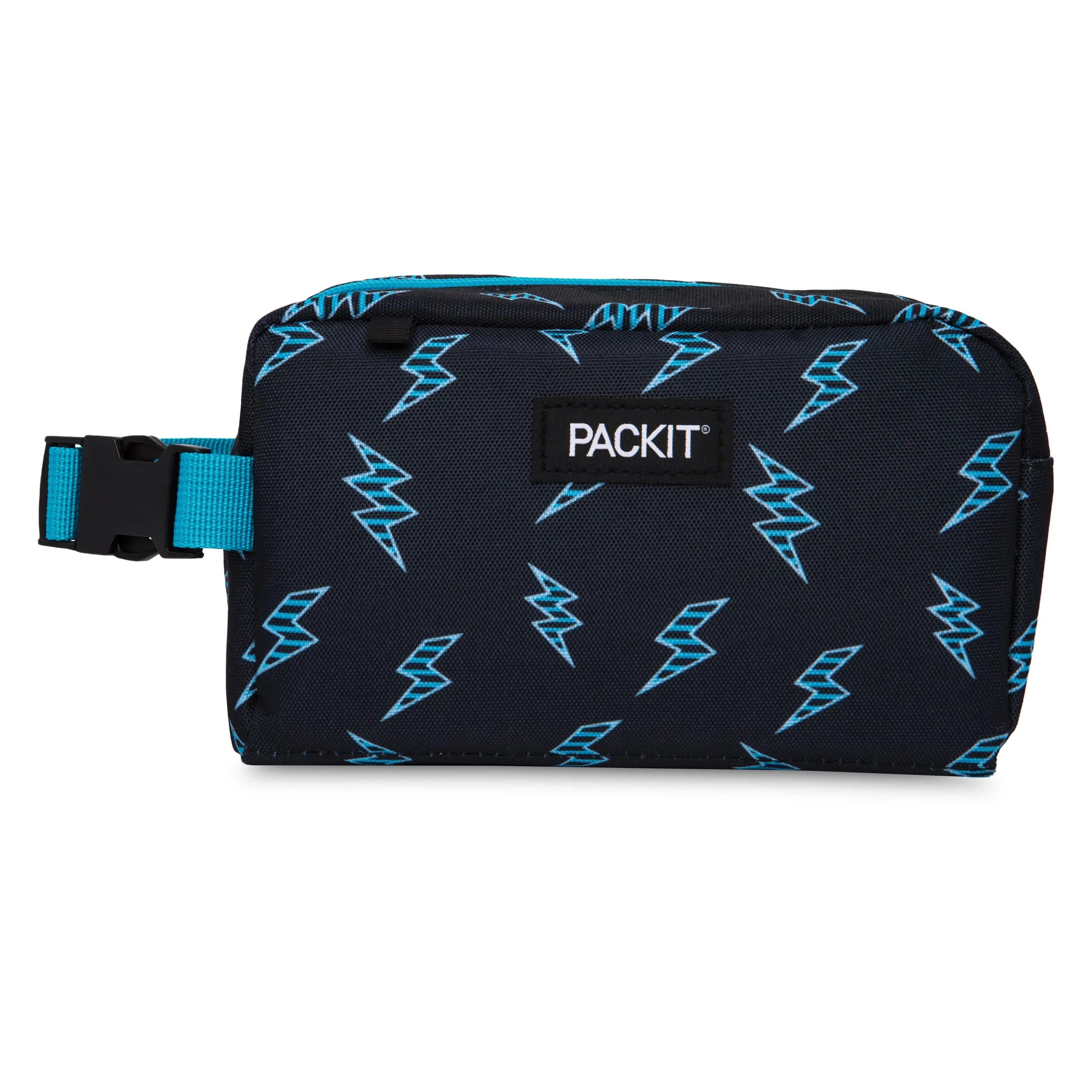 PackIt Freezable Snack Box, Striped Bolts | EcoFreeze Technology, Collapsible & Reusable - main product image
