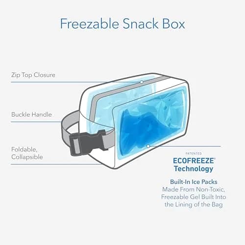 PackIt Freezable Snack Box, Striped Bolts | EcoFreeze Technology, Collapsible & Reusable thumbnail 3