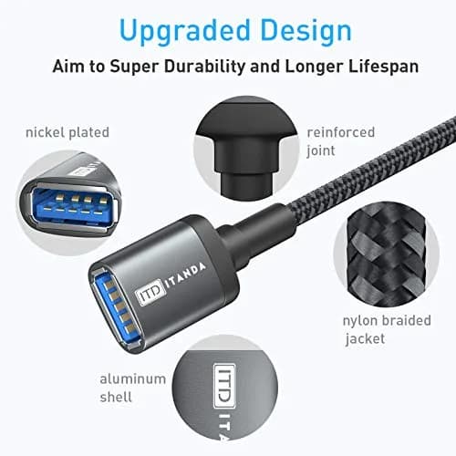 ITD ITANDA USB 3.0 Extension Cable 4.57m (15ft) | 5Gbps Data Transfer for Devices thumbnail 4