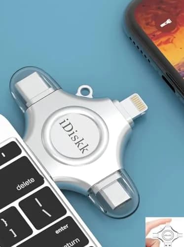 iDiskk MFi Certified 512GB Photo Stick | USB-C, Lightning, USB-A, Micro USB Flash Drive for iPhone, iPad, Android, PC thumbnail 4