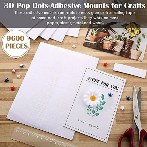 Zonon Foam Dots Adhesive Squares 9600 pcs | 3D Craft Mounts for Scrapbooking & DIY thumbnail 7