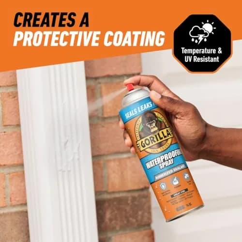 Gorilla Waterproofing Spray Clear Flexible Rubberized Sealant 400ml (14 oz) | Seals Leaks & Cracks thumbnail 5