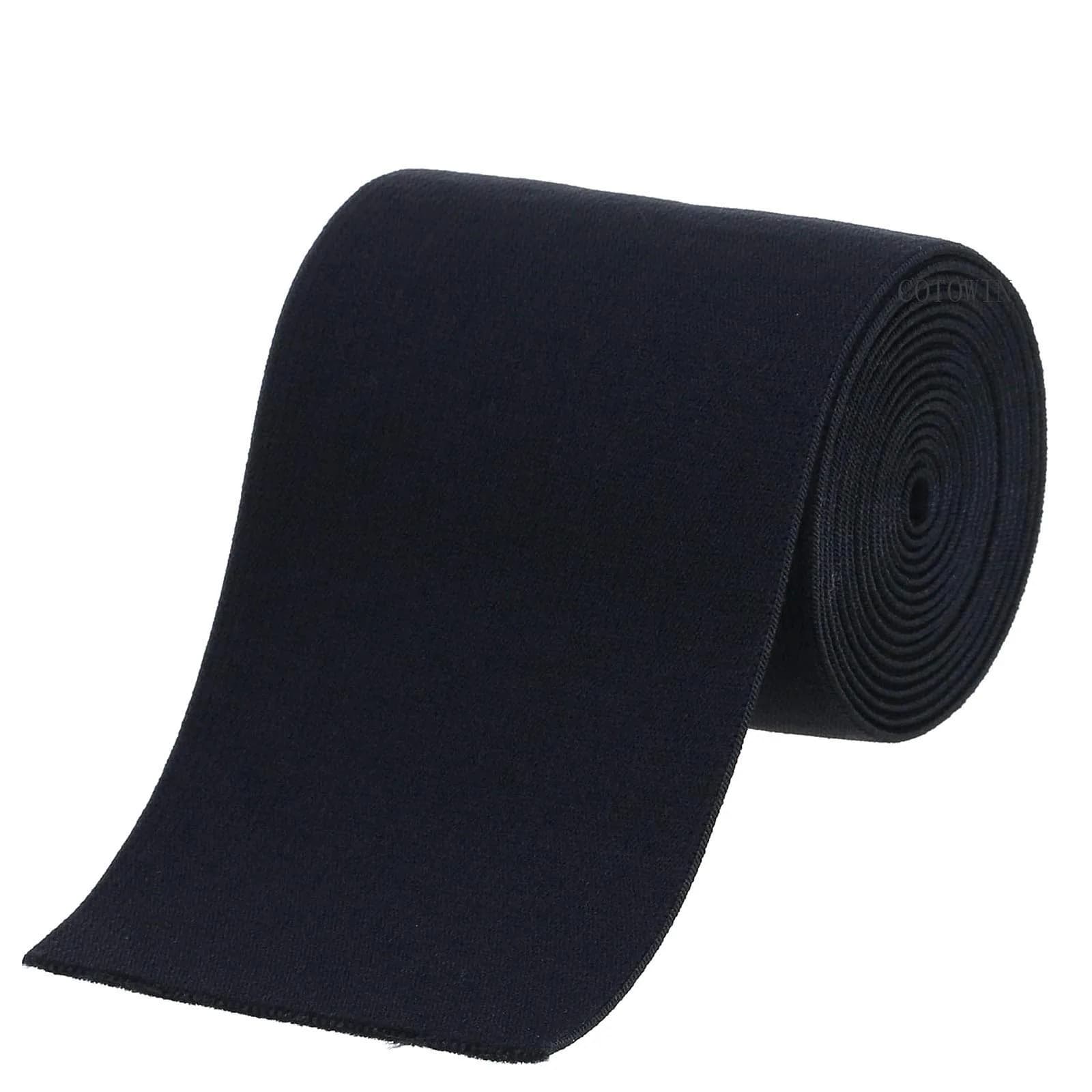 COTOWIN 1.5-inch Black Plush Elastic | Soft Comfortable Sewing Elastic for Waistbands — 3"
