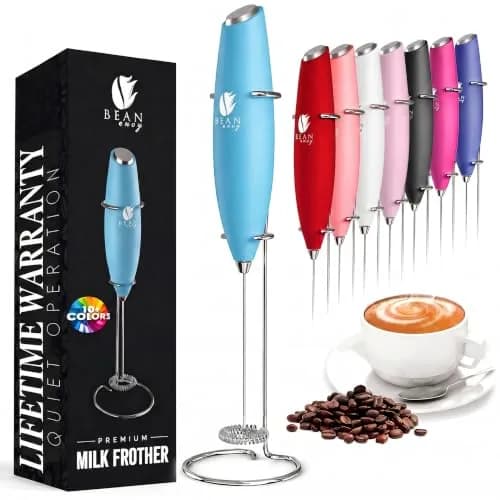 Bean Envy Milk Frother Handheld Light Blue | 19,000 RPM Foam Maker for Coffee & Hot Chocolate thumbnail 1
