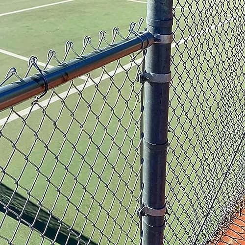 Aiwaiufu 10 Pcs 2-3/8" Galvanized Steel Fence Tension Bands | Rust-Resistant Chain Link Fixings for Gates & Posts thumbnail 5