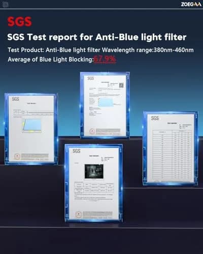 ZOEGAA Anti Blue Light Screen Protector for iPad Air 5th/4th & Pro 11 (2022-2018) | Eye & UV Protection (120c) thumbnail 3