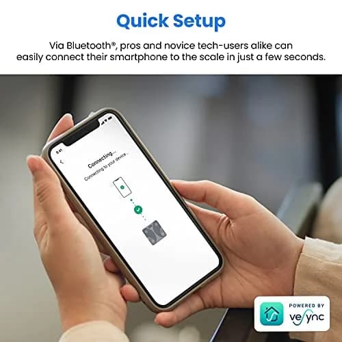 Etekcity Smart Body Composition Scale White 400 lb Capacity | Health Monitor thumbnail 8