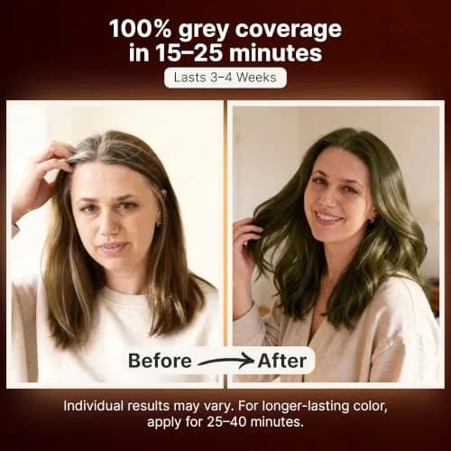 Herbishh Linen Hair Dye Shampoo 500ml | Ammonia-Free Gray Coverage & Conditioning Set thumbnail 4