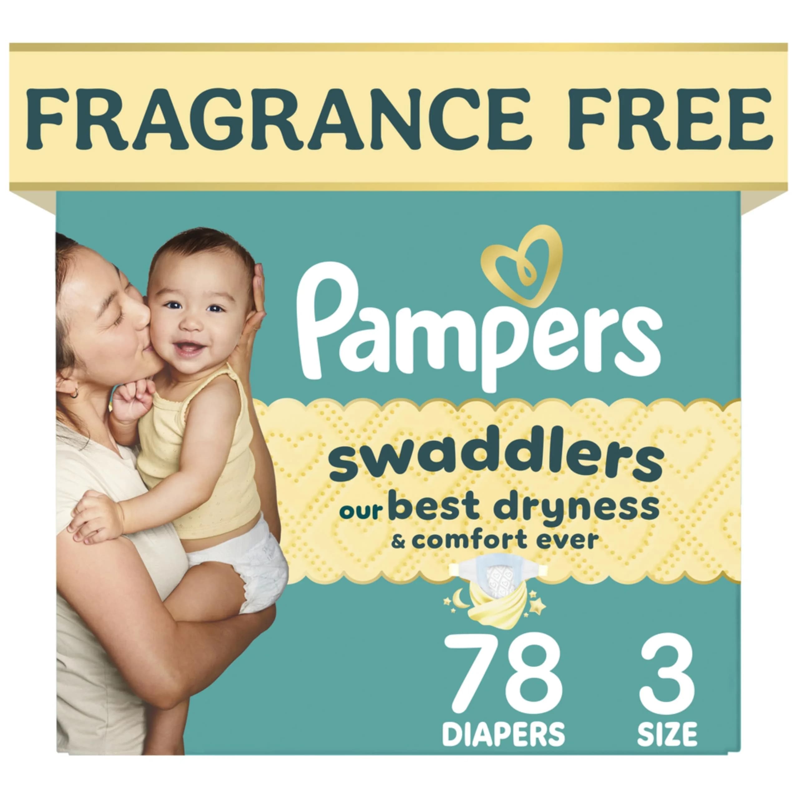 Pampers Swaddlers Diapers Size 5 (7-13 kg / 16-37 lbs) | Pediatrician Recommended, Hypoallergenic, 104 Count — Size 3